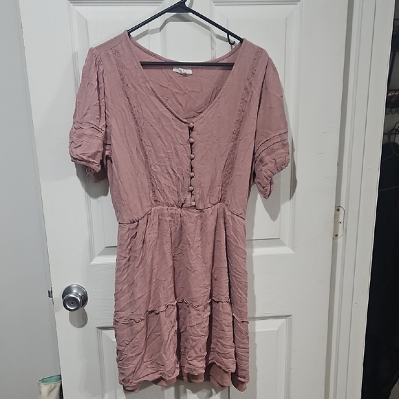 Bundle Sale | 4 For $20 | Maurices Mauve Button-Down Mini Dress Size Large - Picture 1 of 4